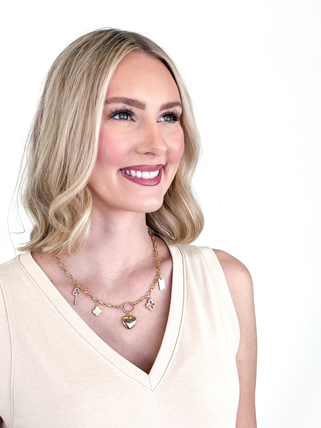 Julia - Gold Charm Necklace
