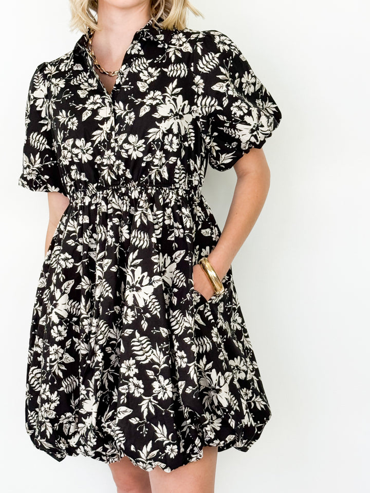 Blair - Floral Bubble Hem Dress