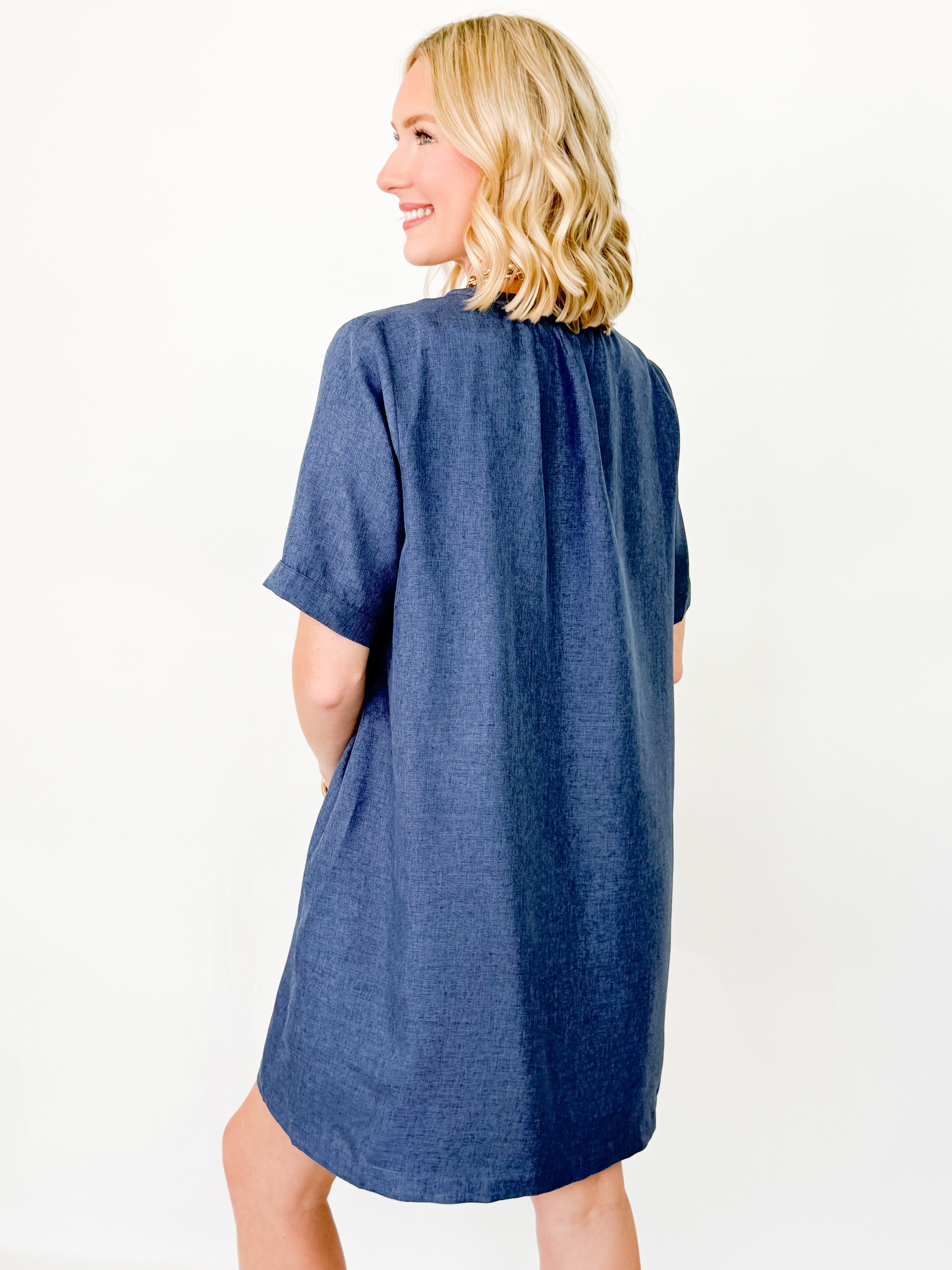 Mindy - Pintuck Babydoll Dress