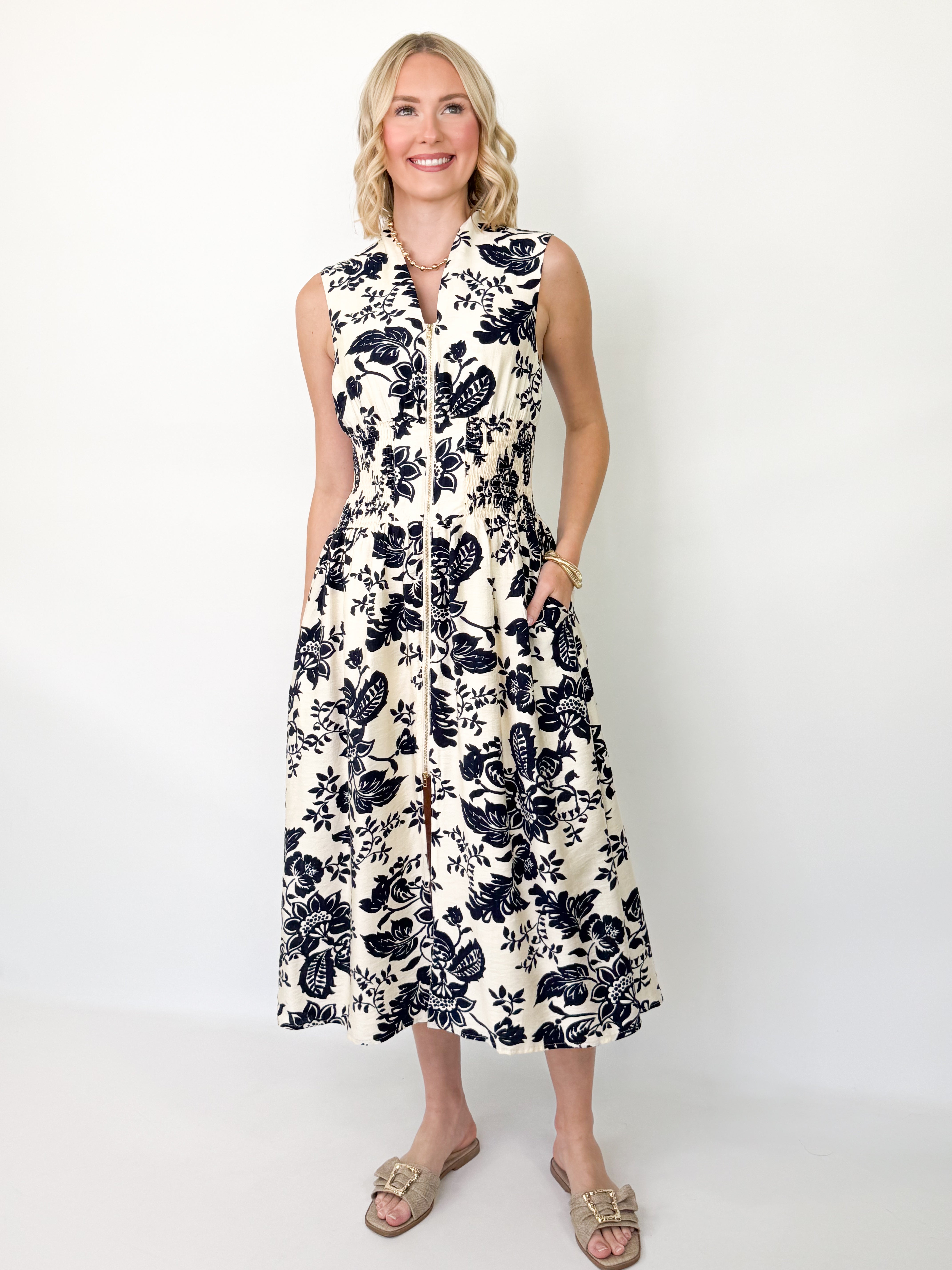 Ivy - Floral Midi Dress