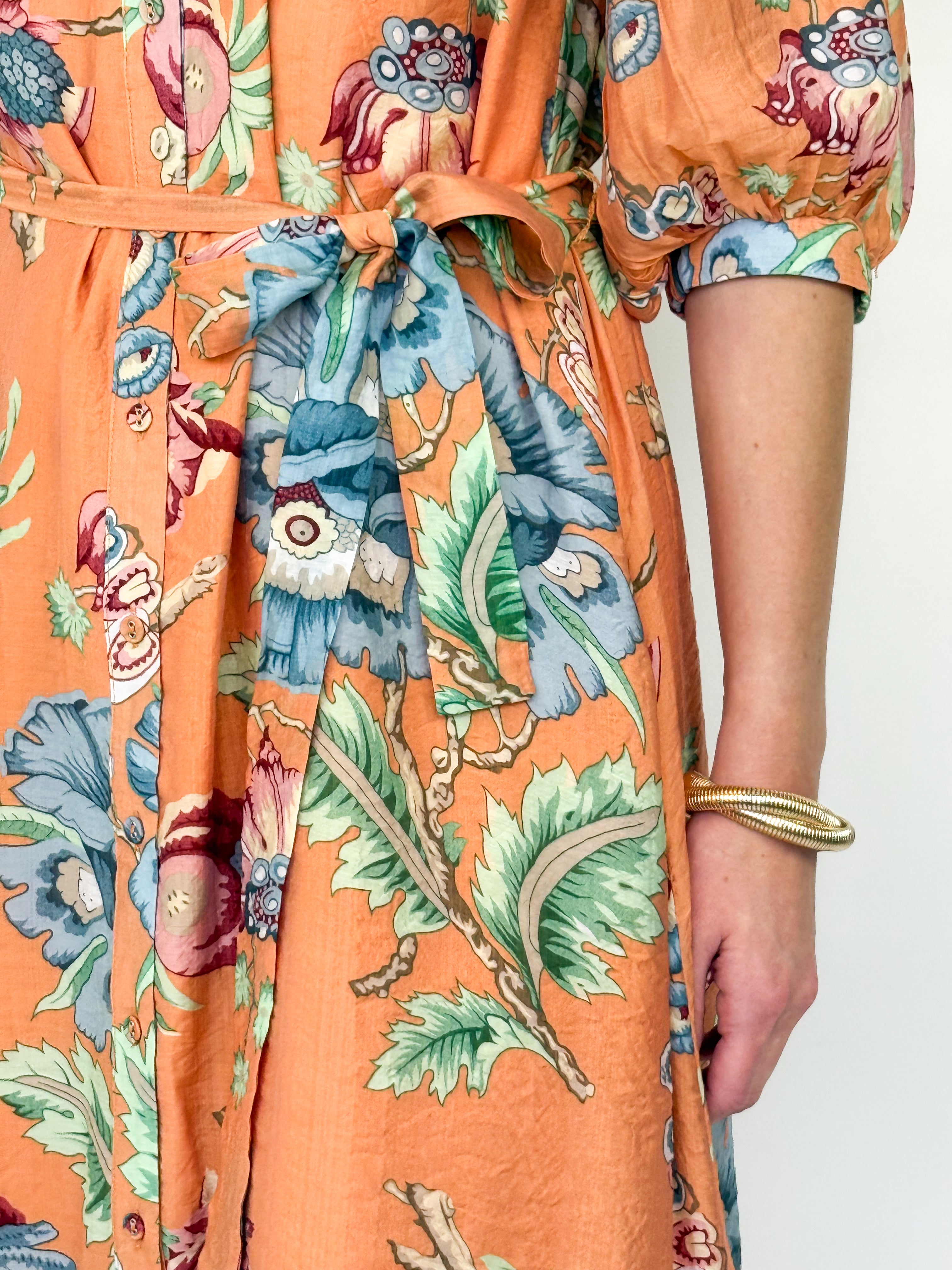 Lexi - Floral Button Front Midi Dress