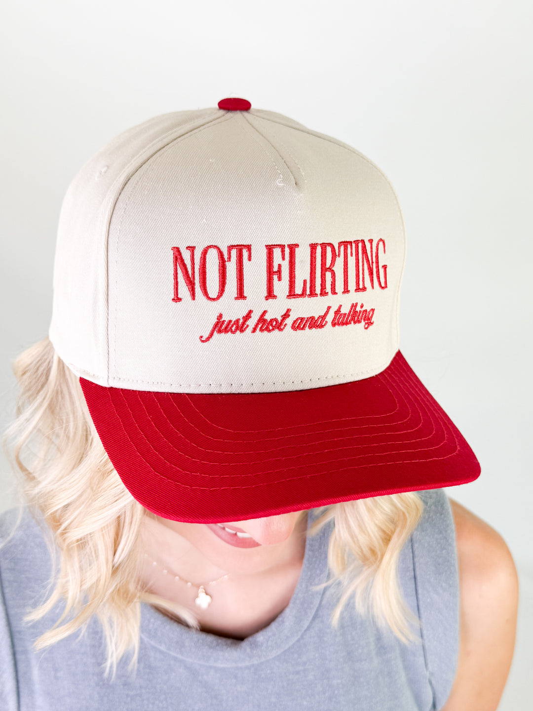 Not Flirting Just Hot And Talking Trucker Hat