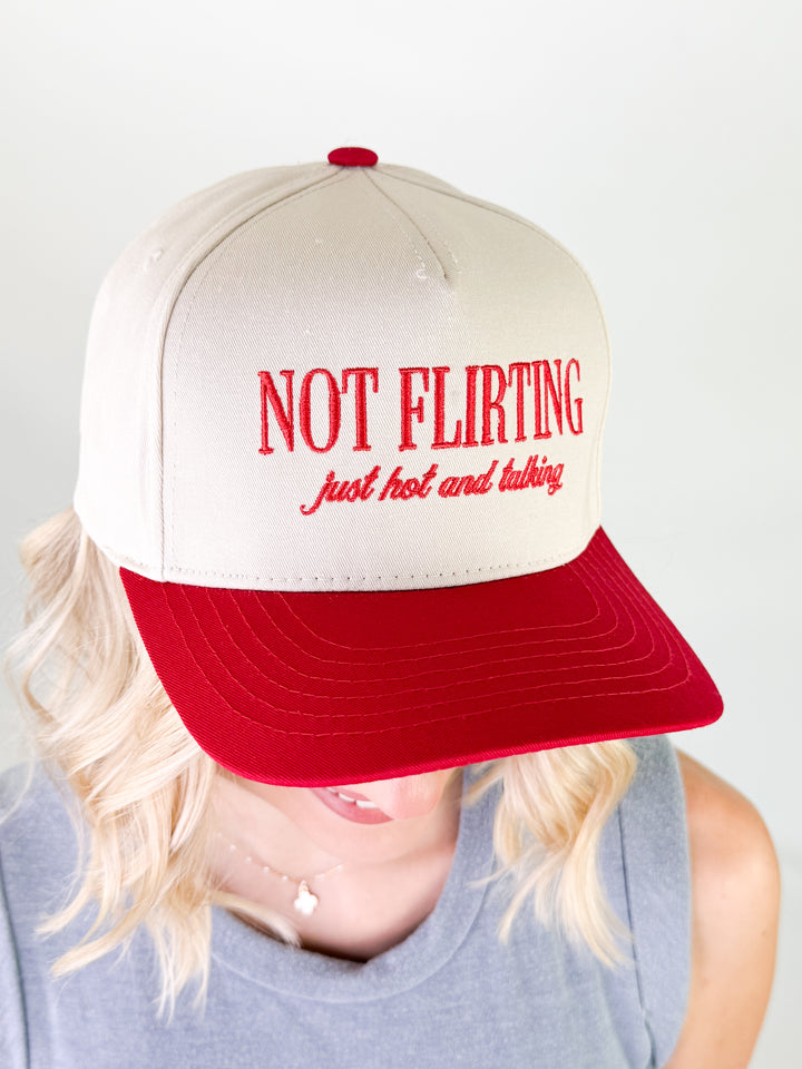 Not Flirting Just Hot And Talking Trucker Hat