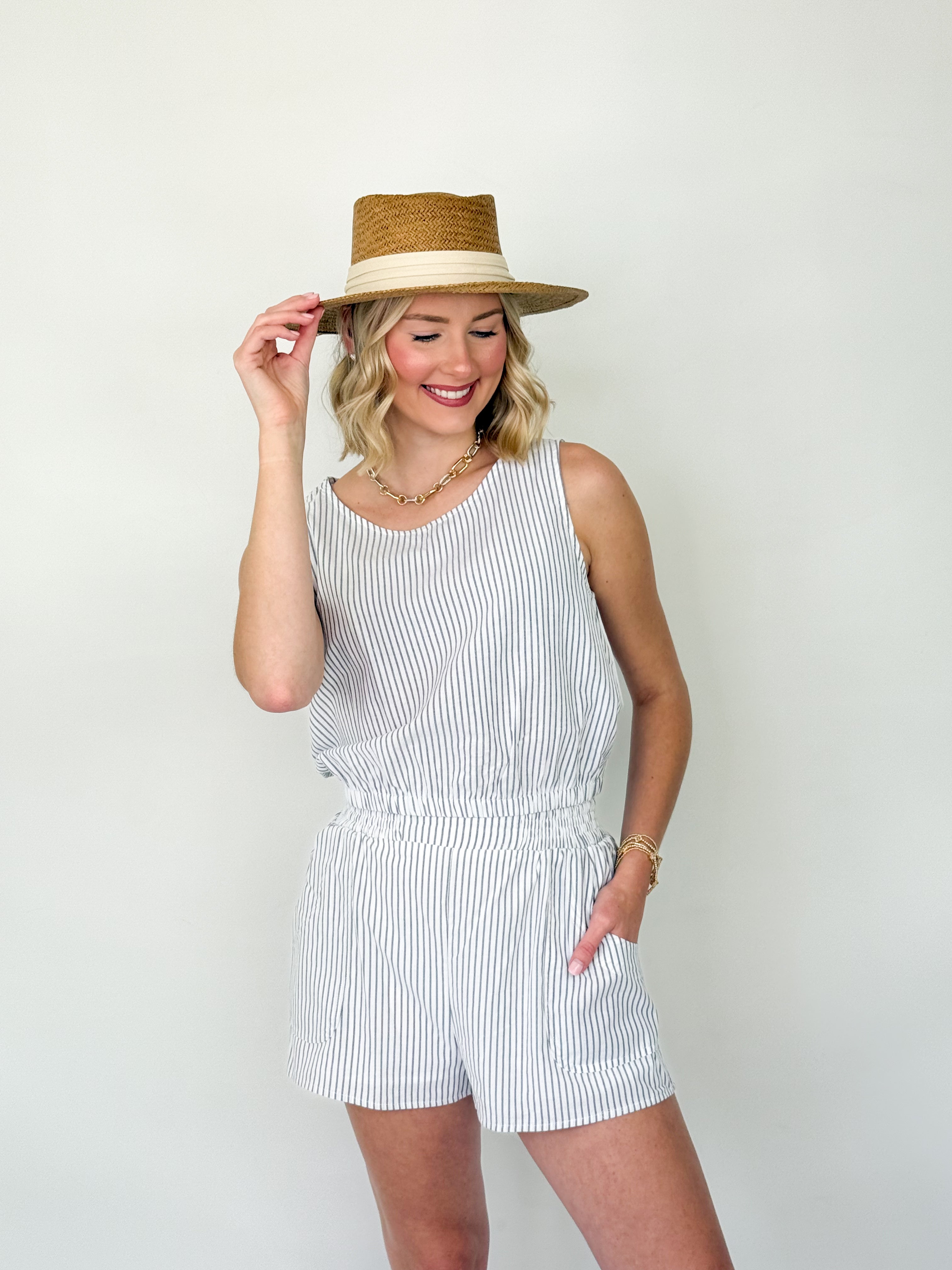 Ally - Striped Short Set