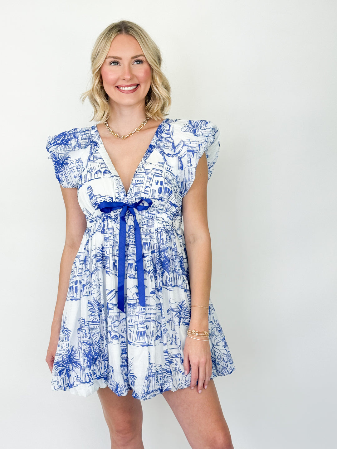 Cynthia - Coastal Printed Mini Dress