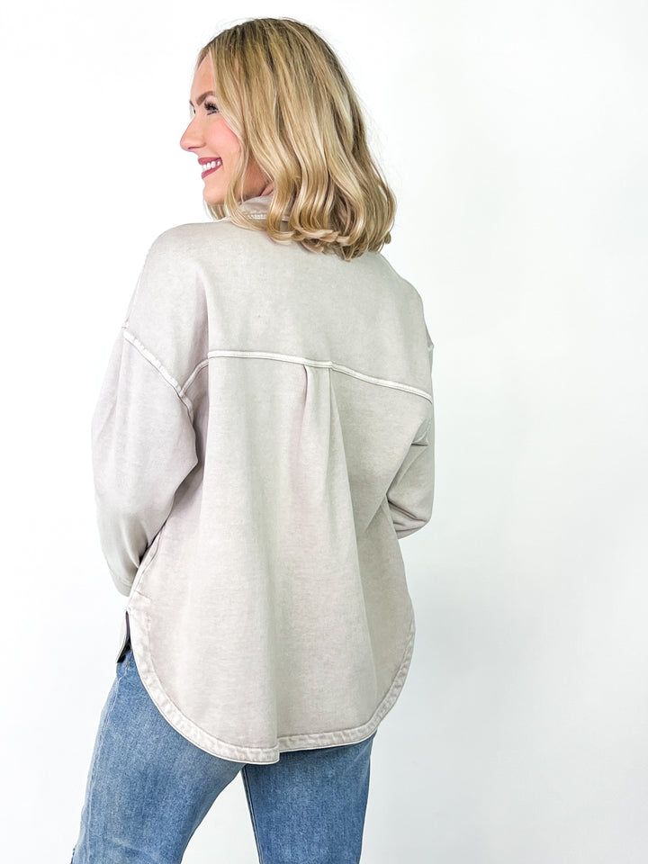 Brynn - Stone Grey Shacket