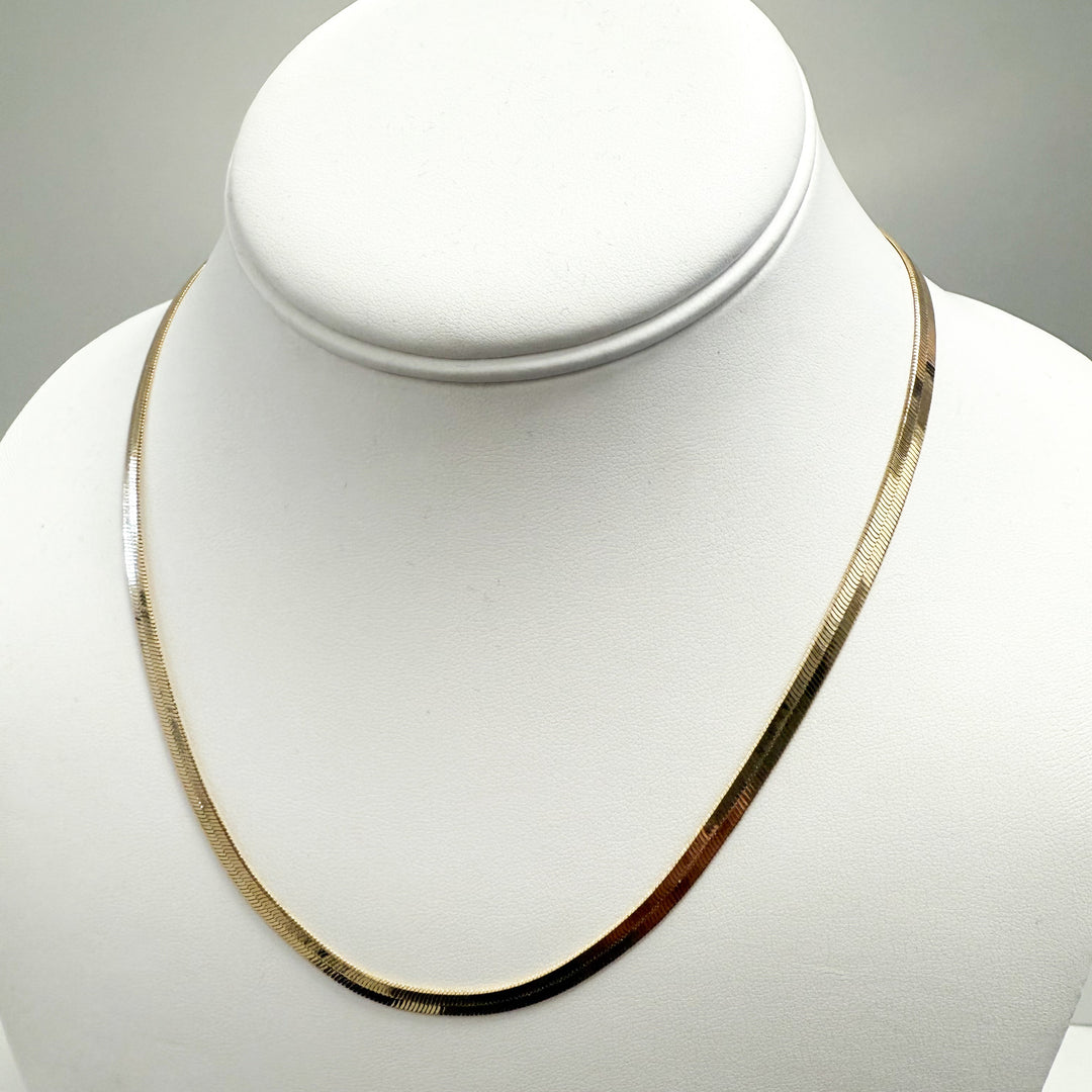 Kinsey - Gold Herringbone Necklace
