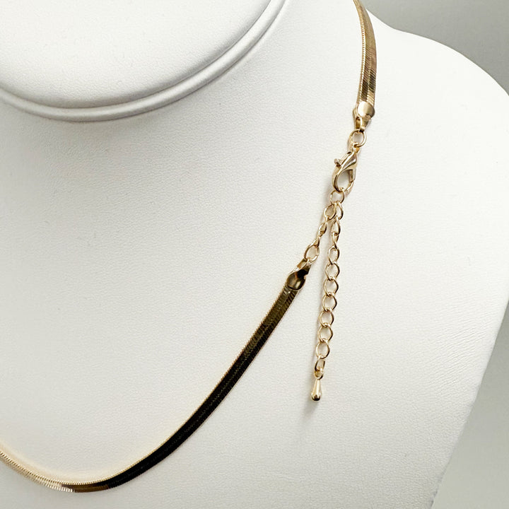 Kinsey - Gold Herringbone Necklace