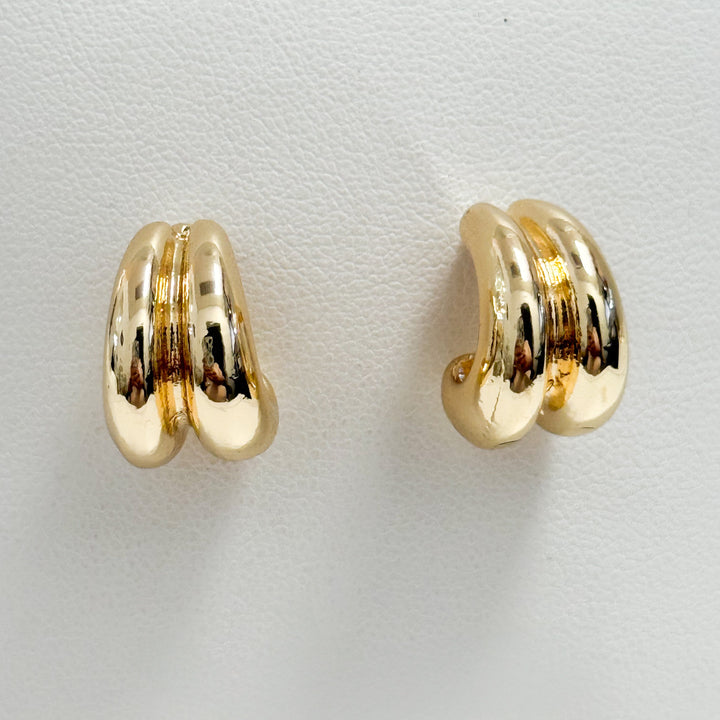 Gianna - Gold Chunky Mini Hoops