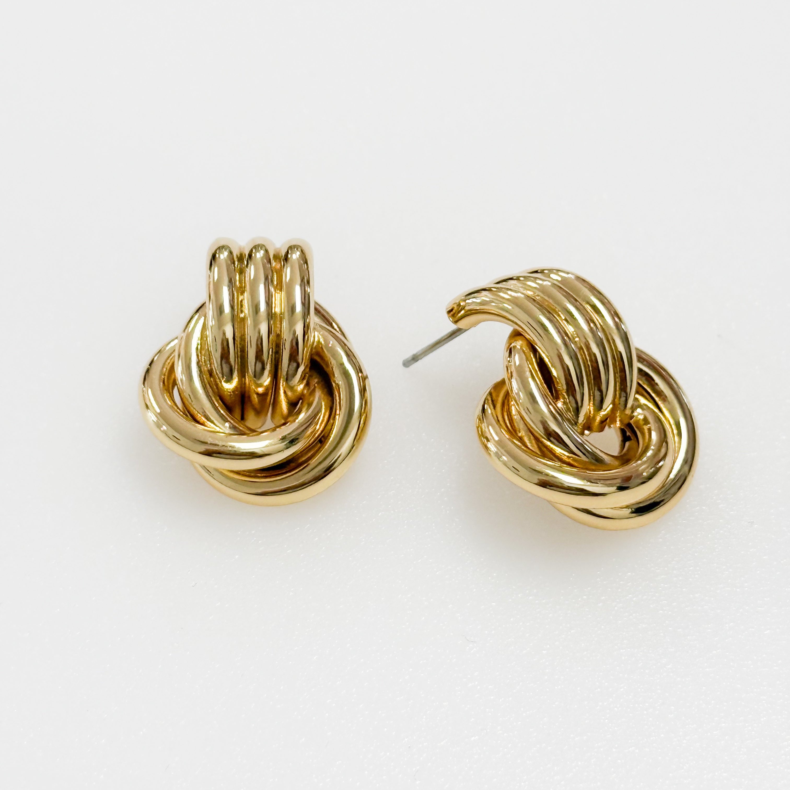 Leia - Triple Knot Earrings (Gold)