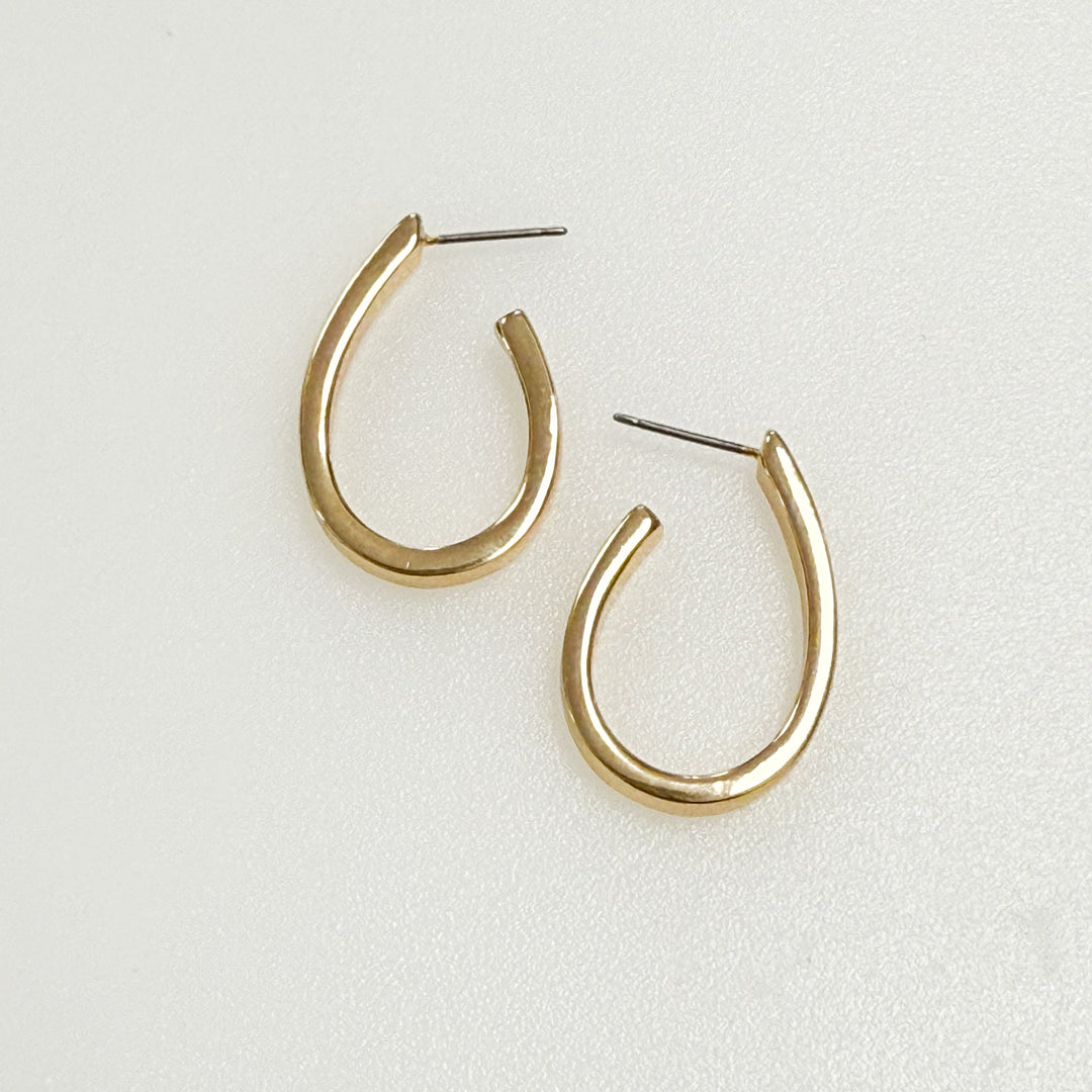 Evie - Teardrop Hoops (Gold)