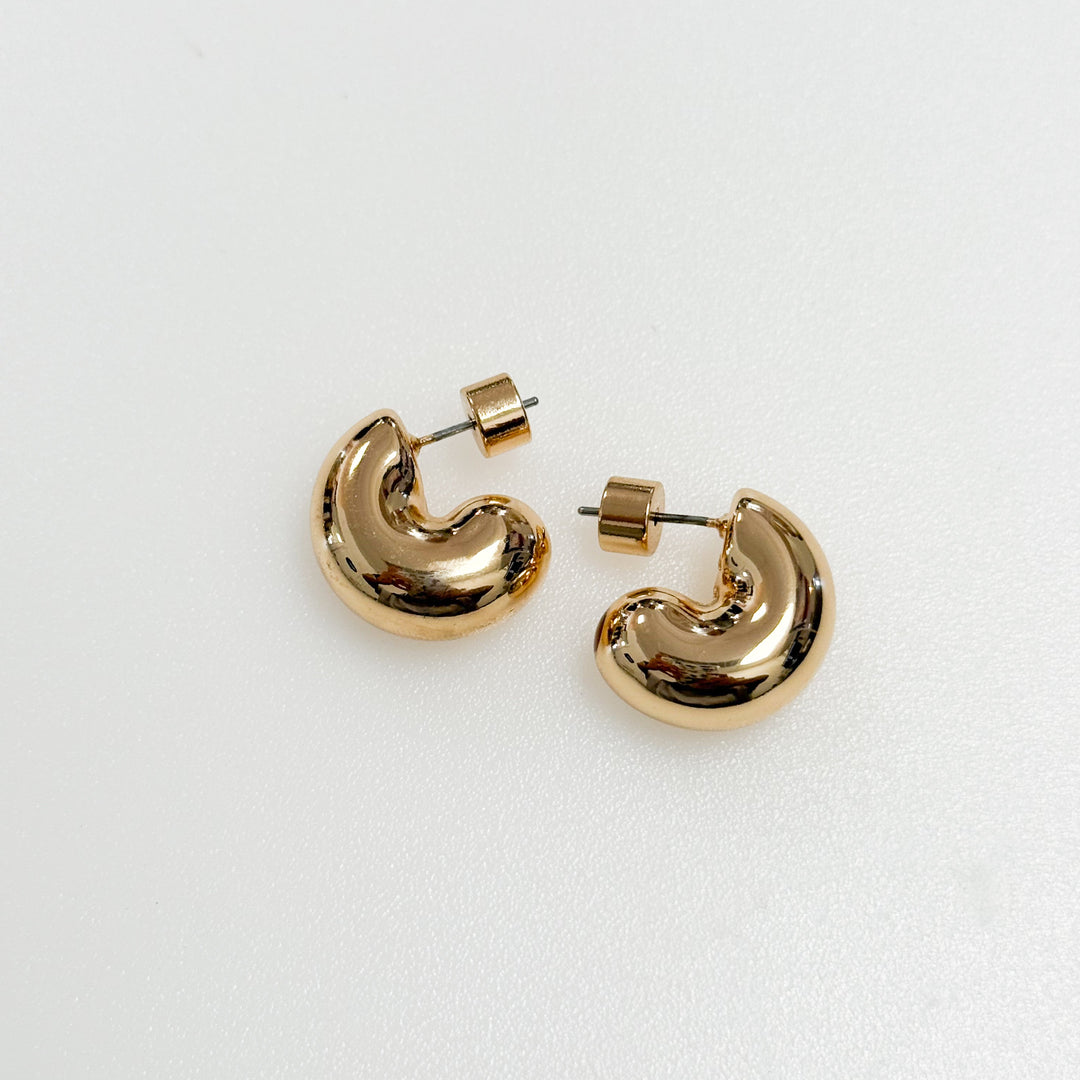 Celeste - Chunky Huggie Hoops (Gold)