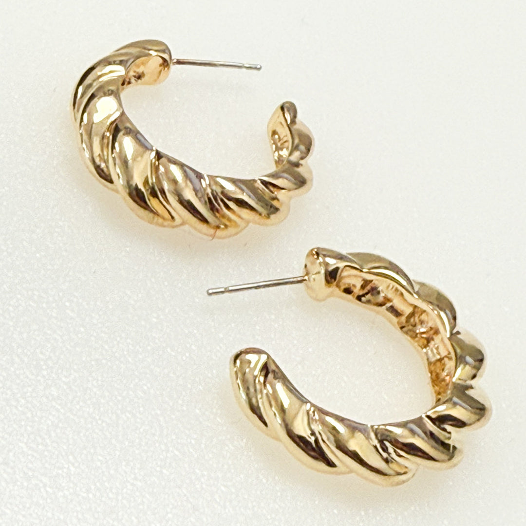 Laila - Gold Mini Twisted Hoops