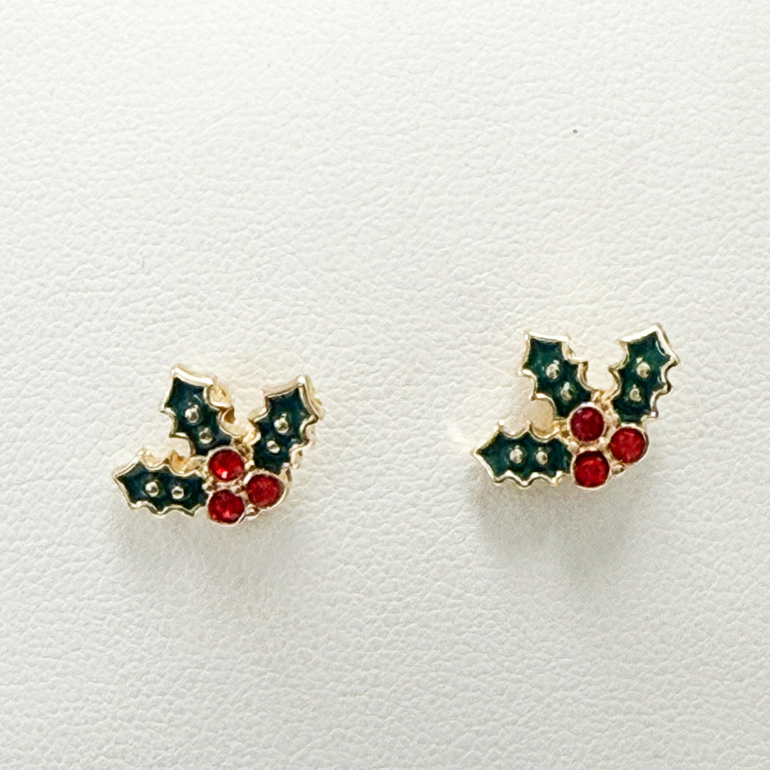 Christmas Earrings - Holly Berries