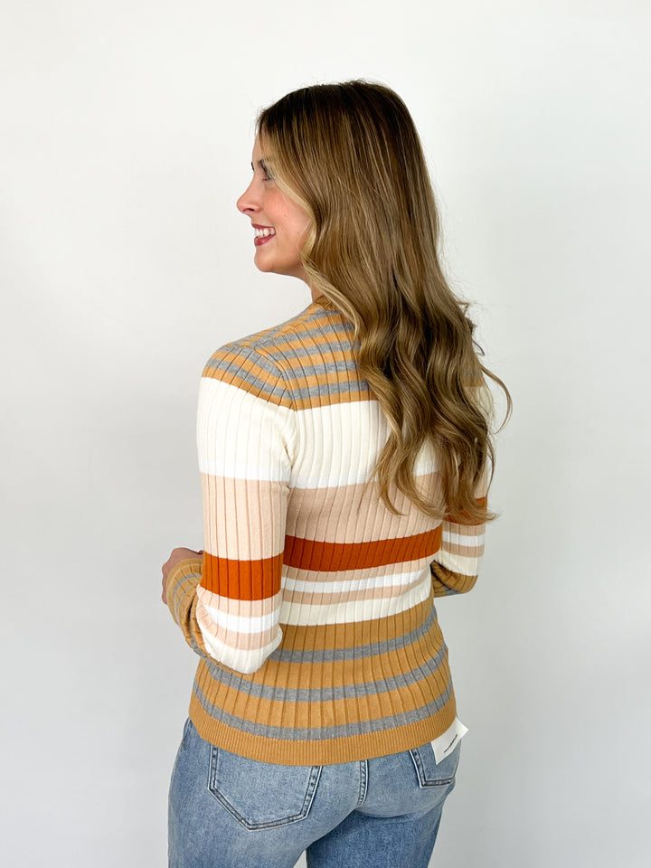 Kay - Color Block Striped Sweater