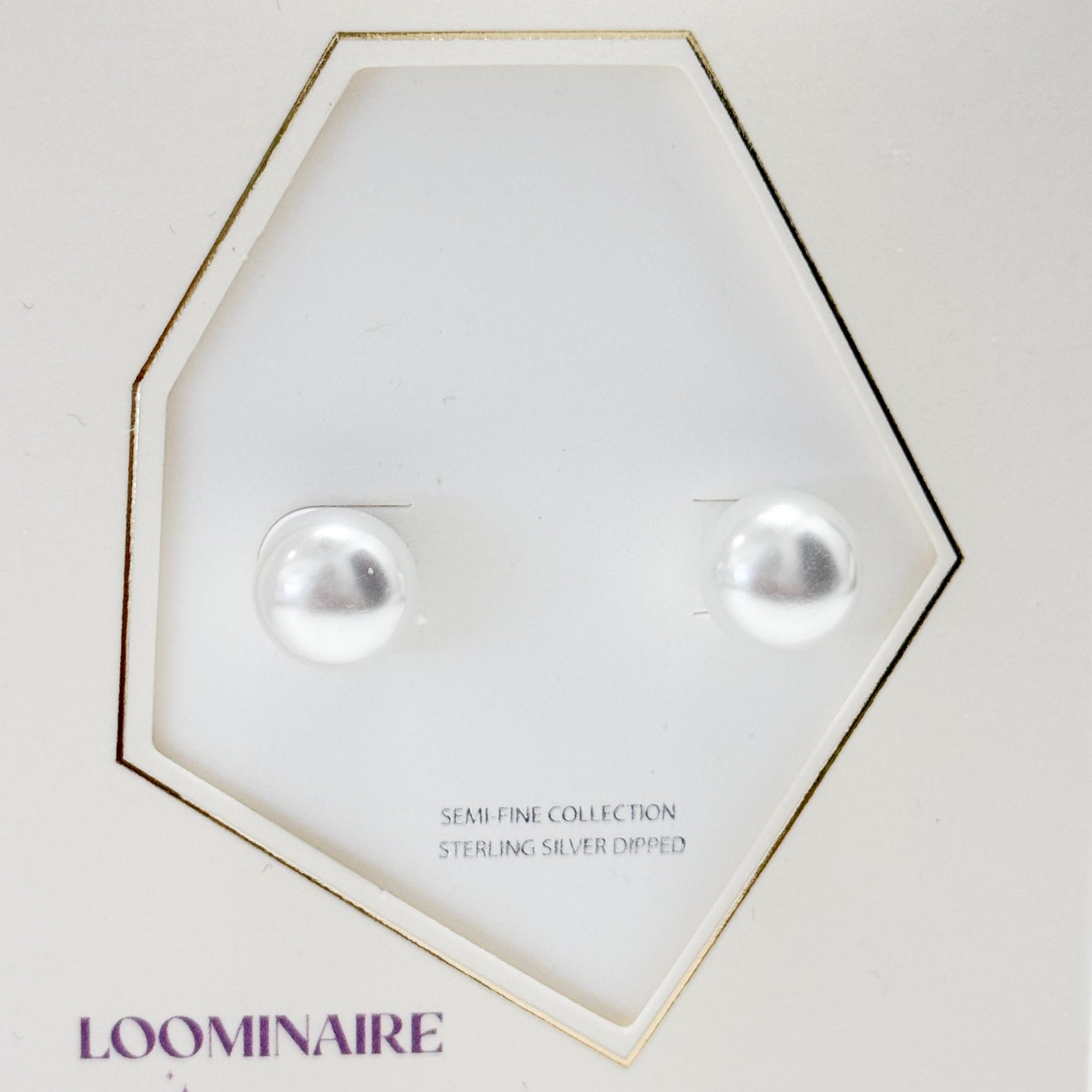 Karla - Sterling Silver Pearl Stud Earrings