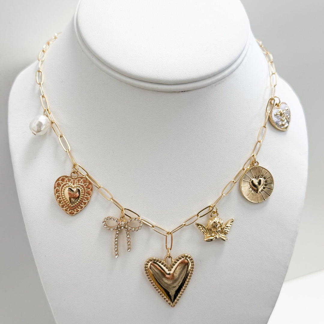 Braelynn - Gold Charm Necklace