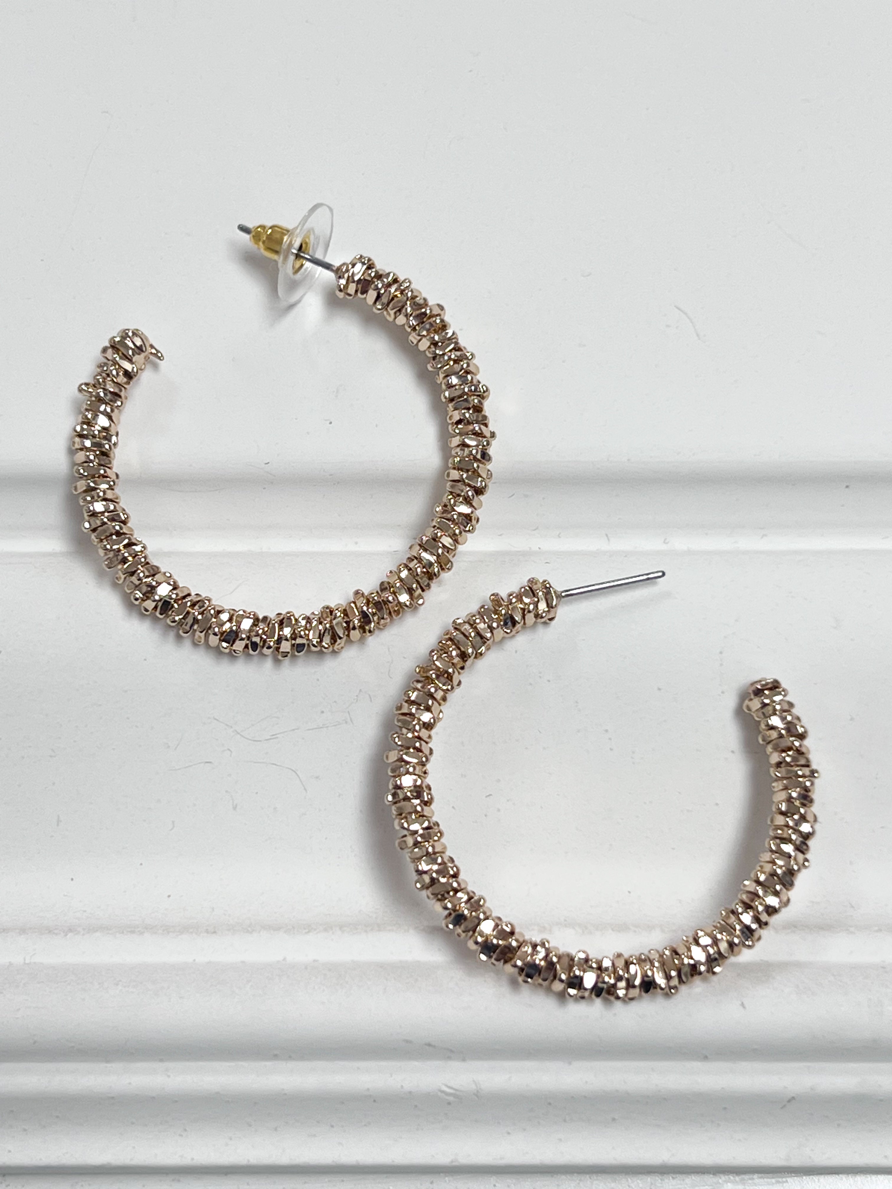 Lindi - Textured Gold Hoops