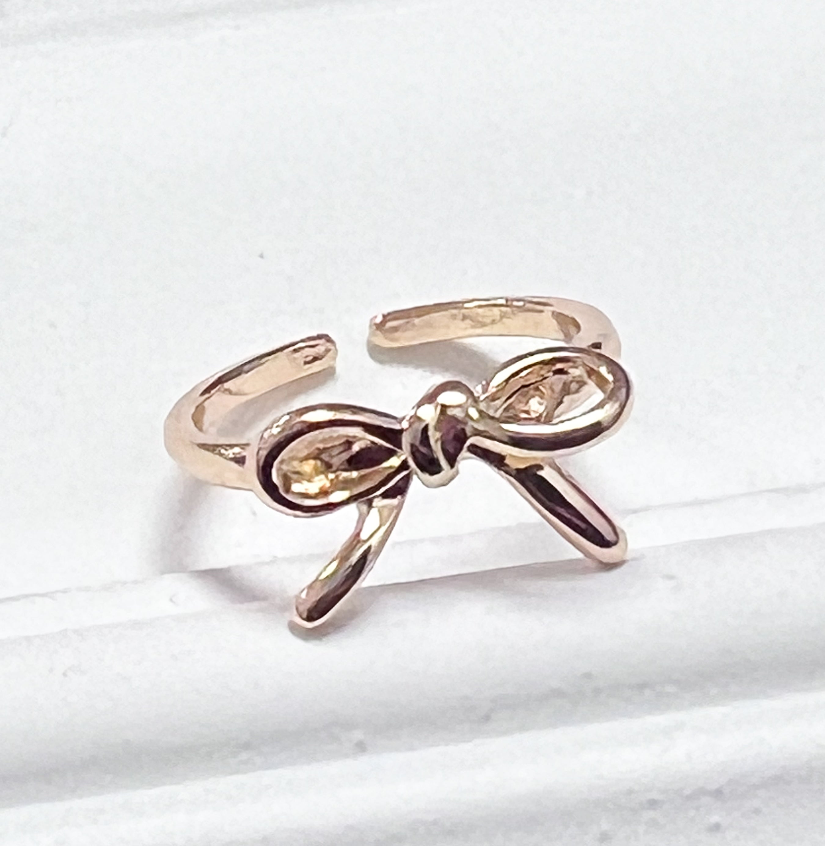 Cassie - Gold Adjustable Bow Ring
