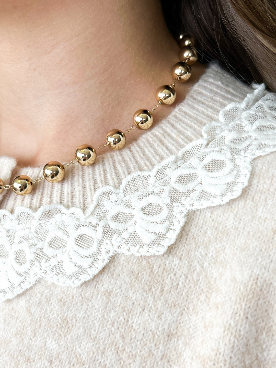 Kathryn - Lace Trim Cardigan