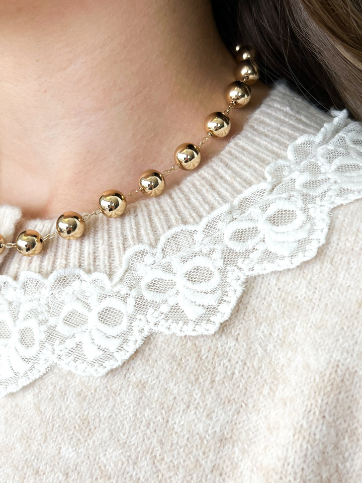 Kathryn - Lace Trim Cardigan