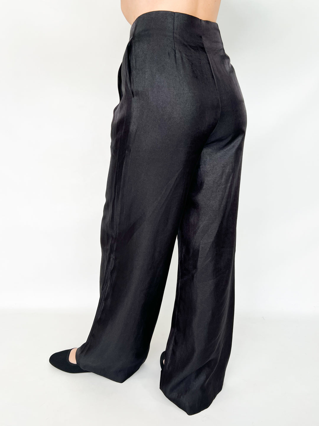 Jada - Black High Waist Wide Leg Pants