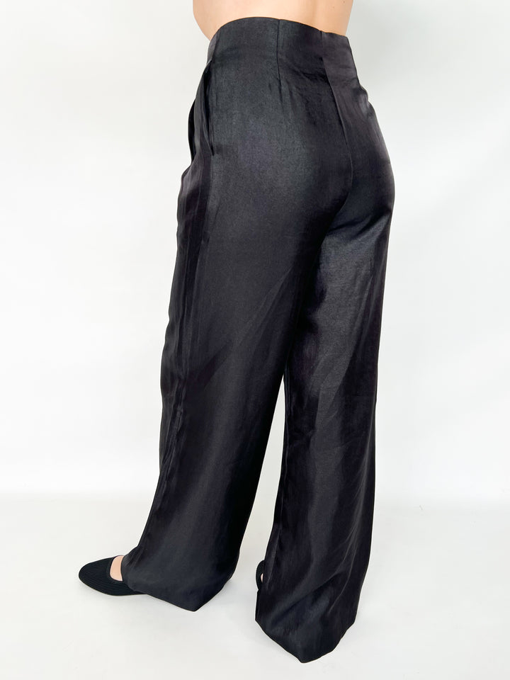 Jada - Black High Waist Wide Leg Pants