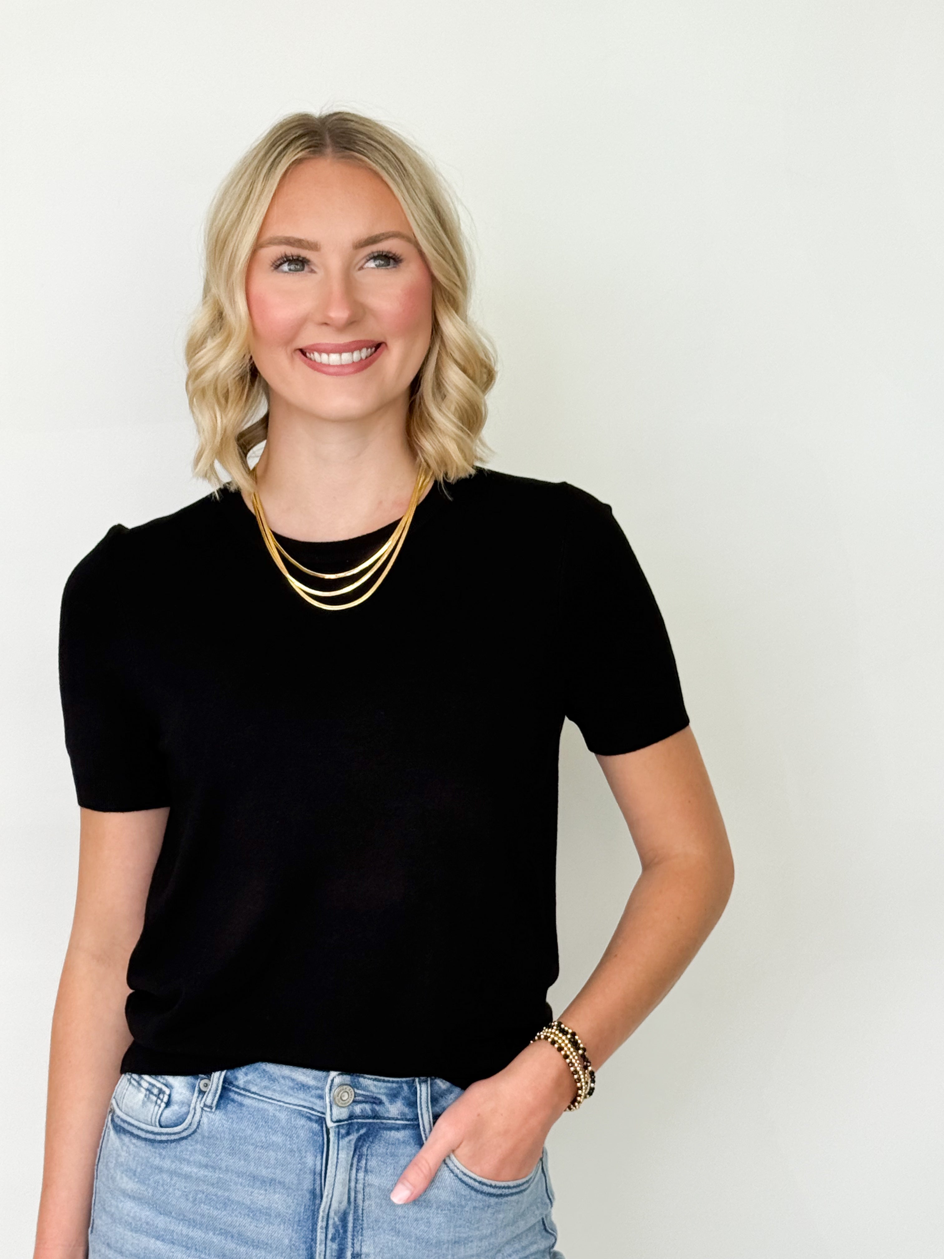 Elle - Short Sleeve Knit Tee