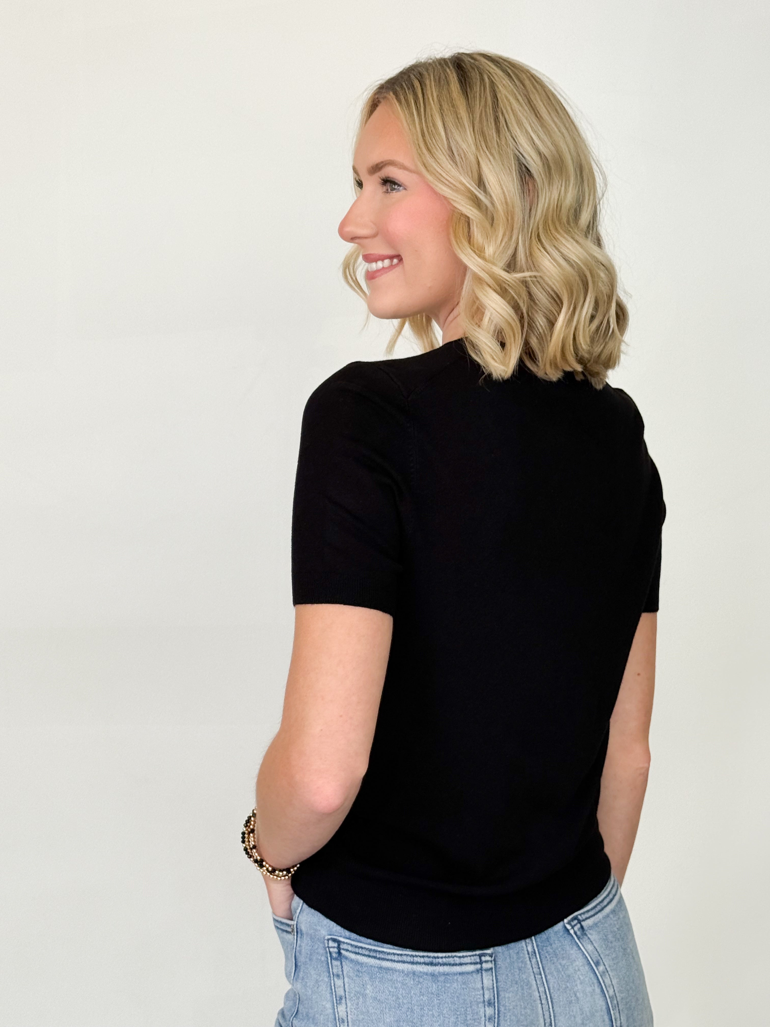 Elle - Short Sleeve Knit Tee