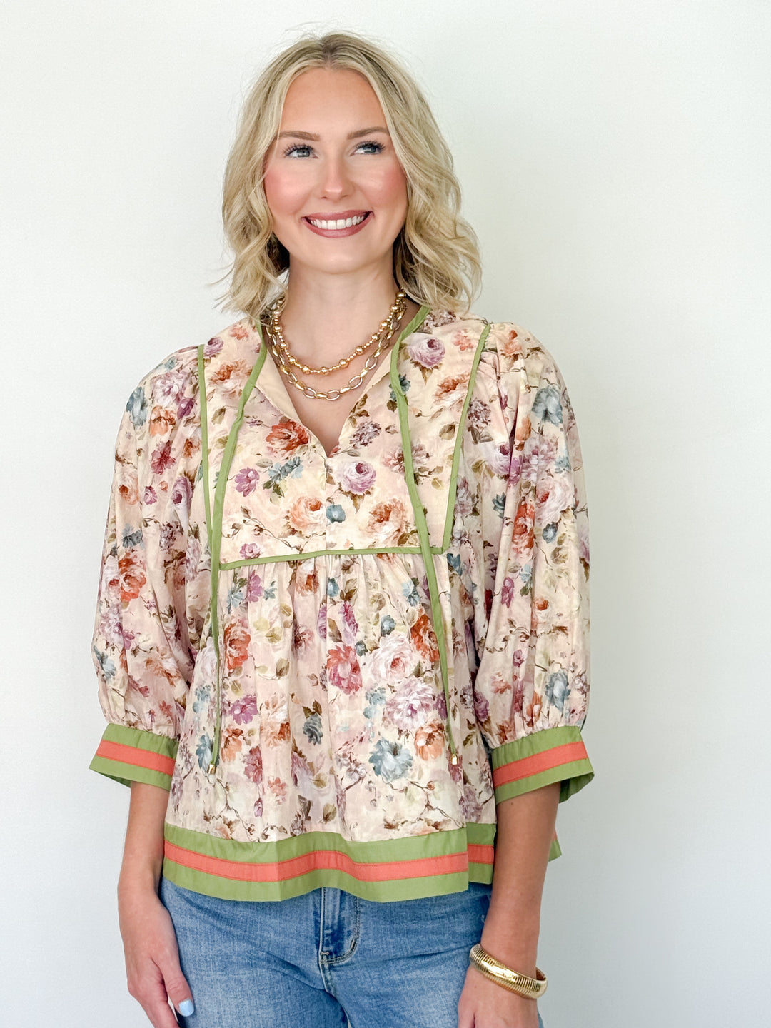 Claire - Floral Puff Sleeve Blouse