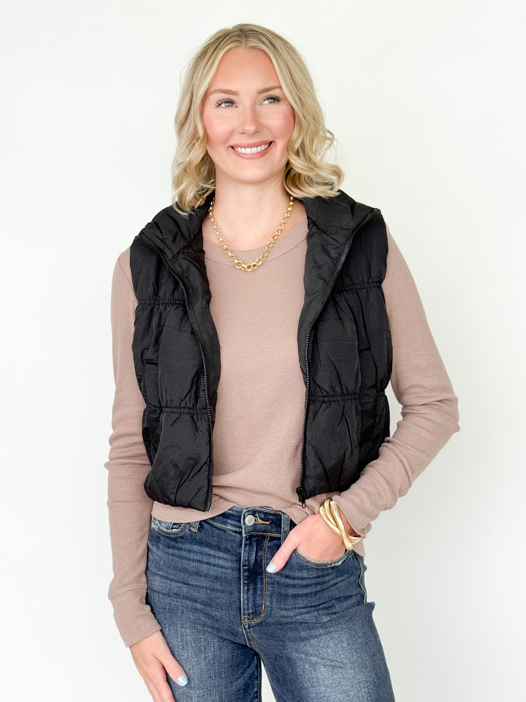 Reece - Puffer Vest (Black)