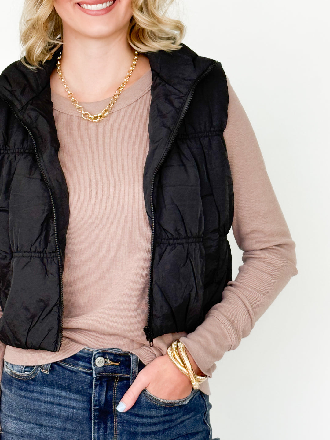 Reece - Puffer Vest (Black)