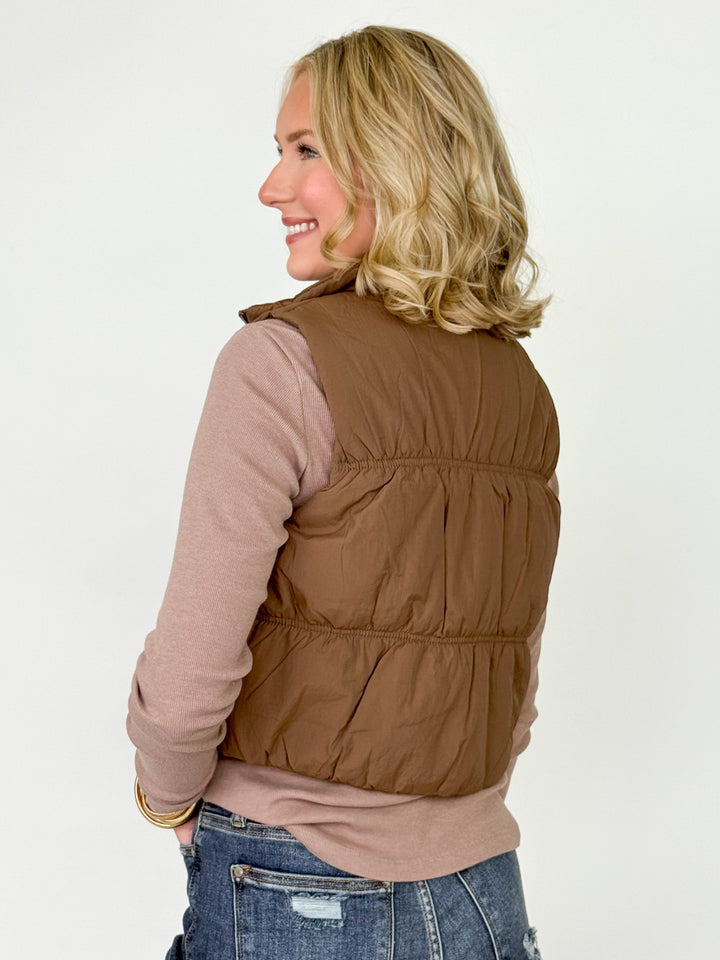 Reece - Puffer Vest (Brown)