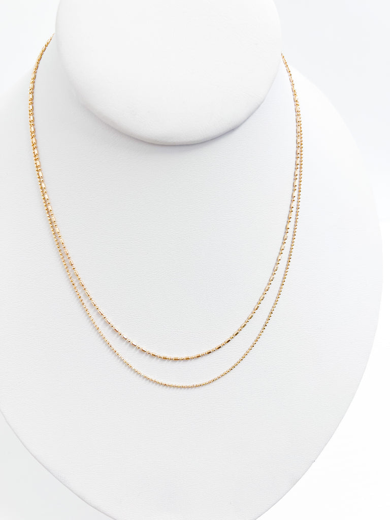 Jill - Gold Double Layered Necklace