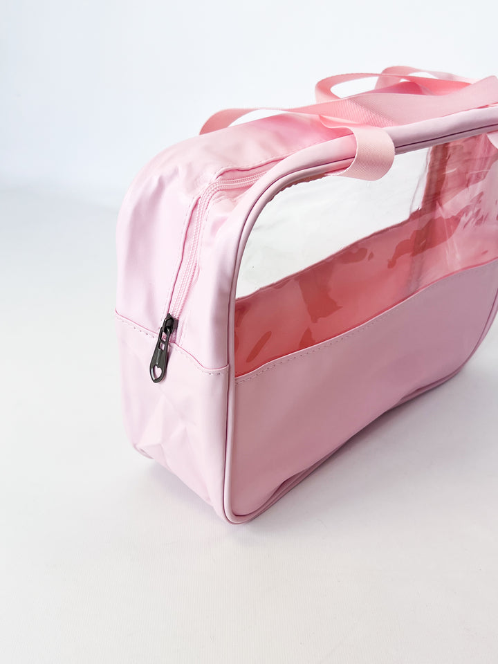 Dawn - Clear Zipper Travel Pouches (Pink)