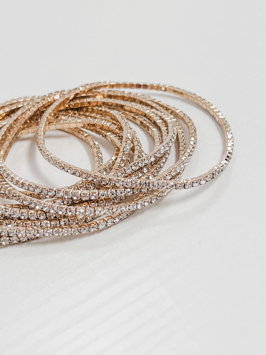 Jessica - Rhinestone Bracelet Set (Clear)