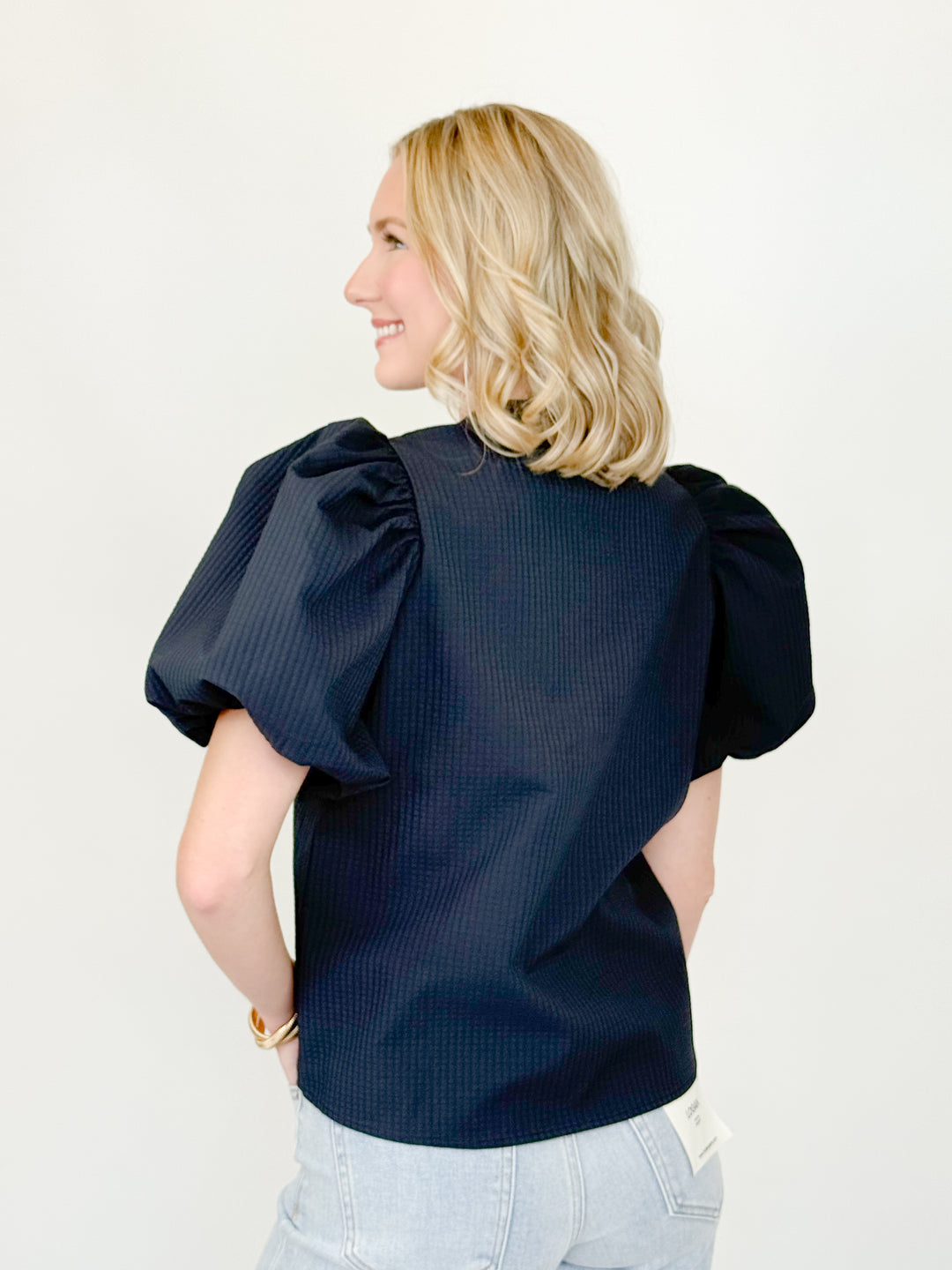 Danielle - V Neck Puff Sleeve Top