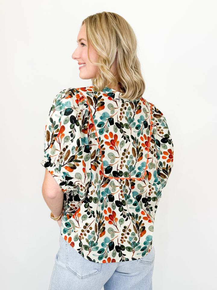 Faith - Floral V-Neck Blouse