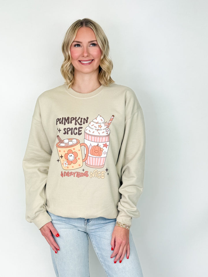 Pumpkin Spice & Everything Nice Graphic Sweatshirt