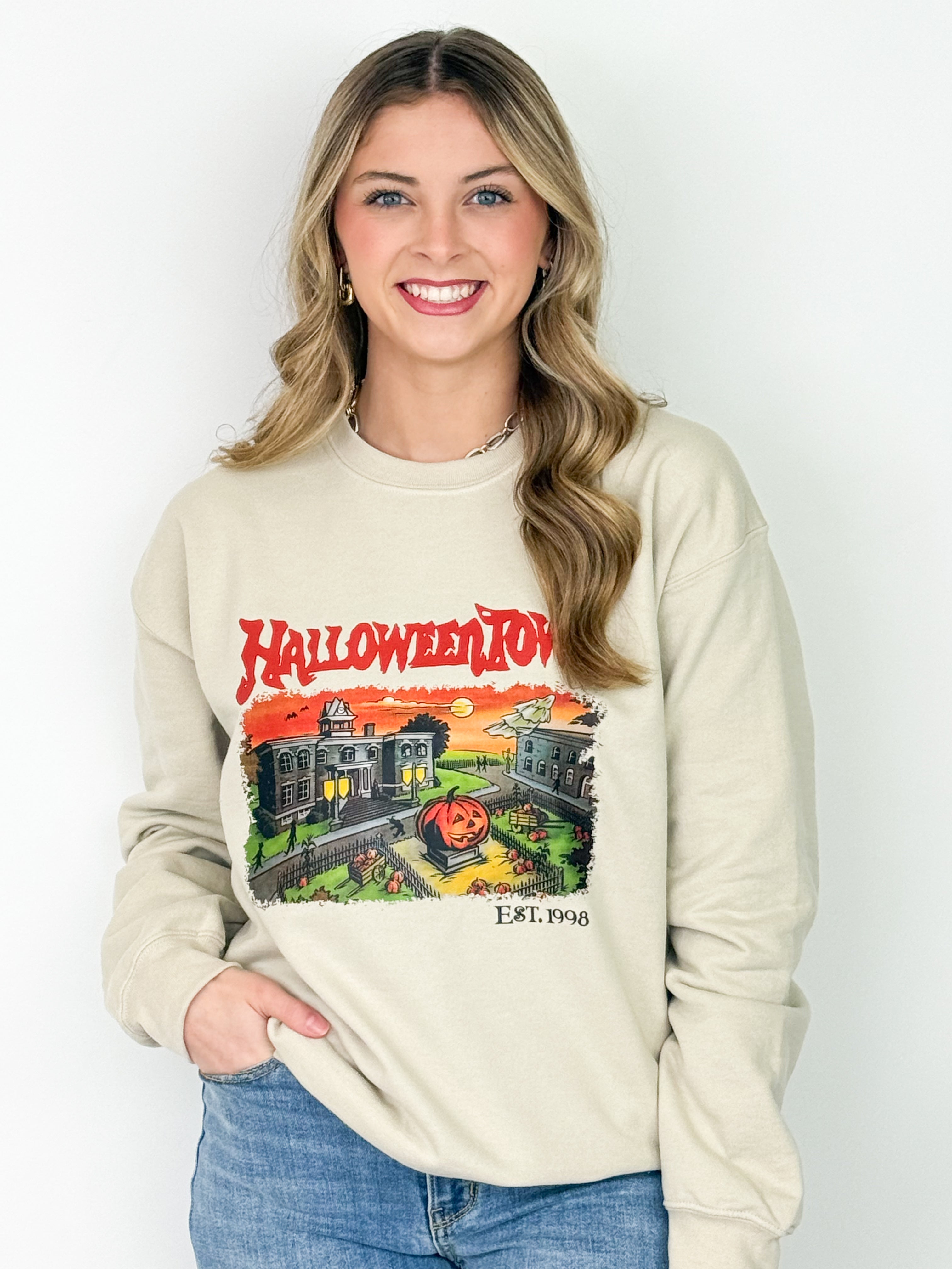 HalloweenTown Graphic Sweatshirt - Tan