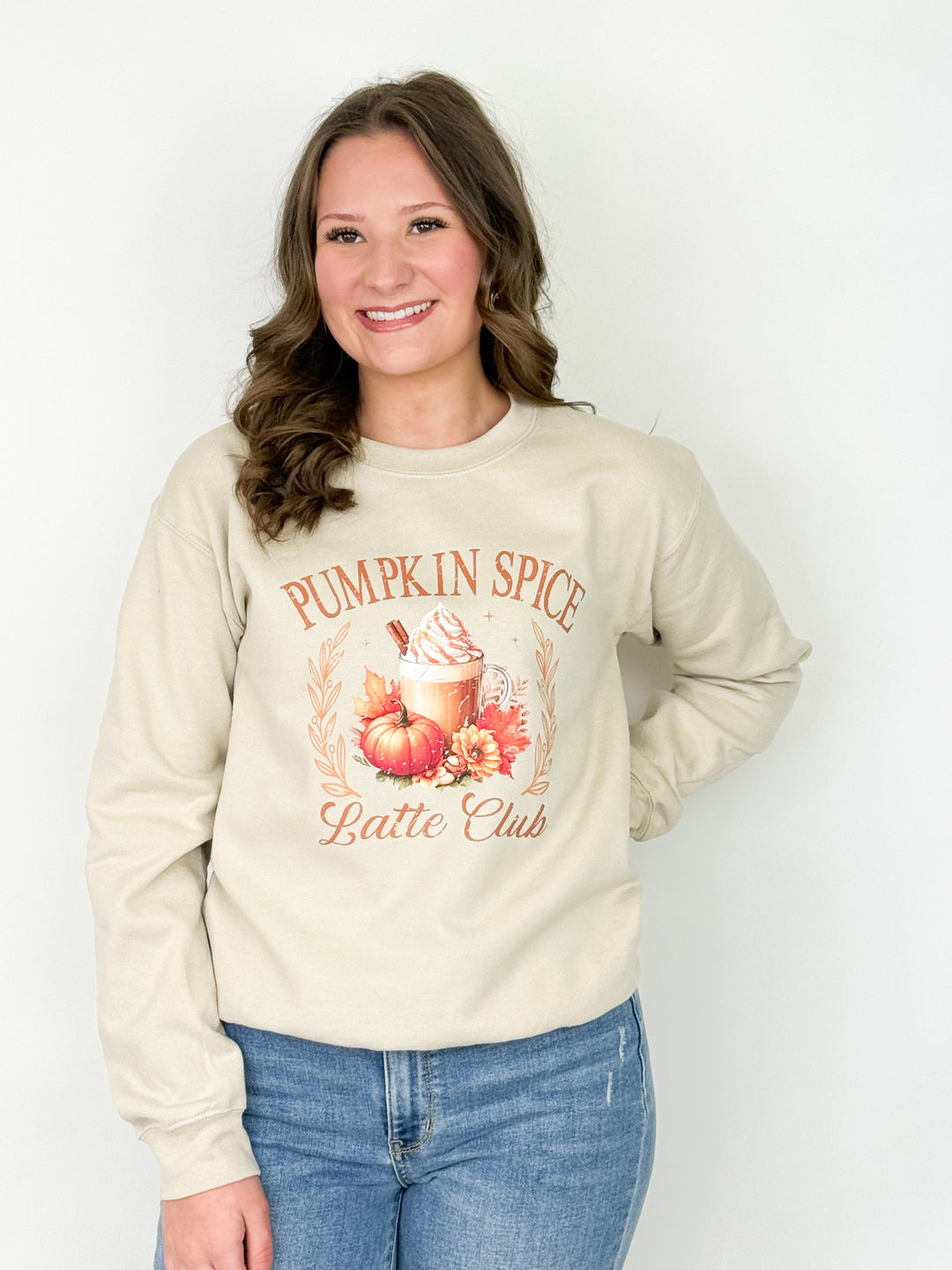 Pumpkin Spice Latte Club Graphic Sweatshirt