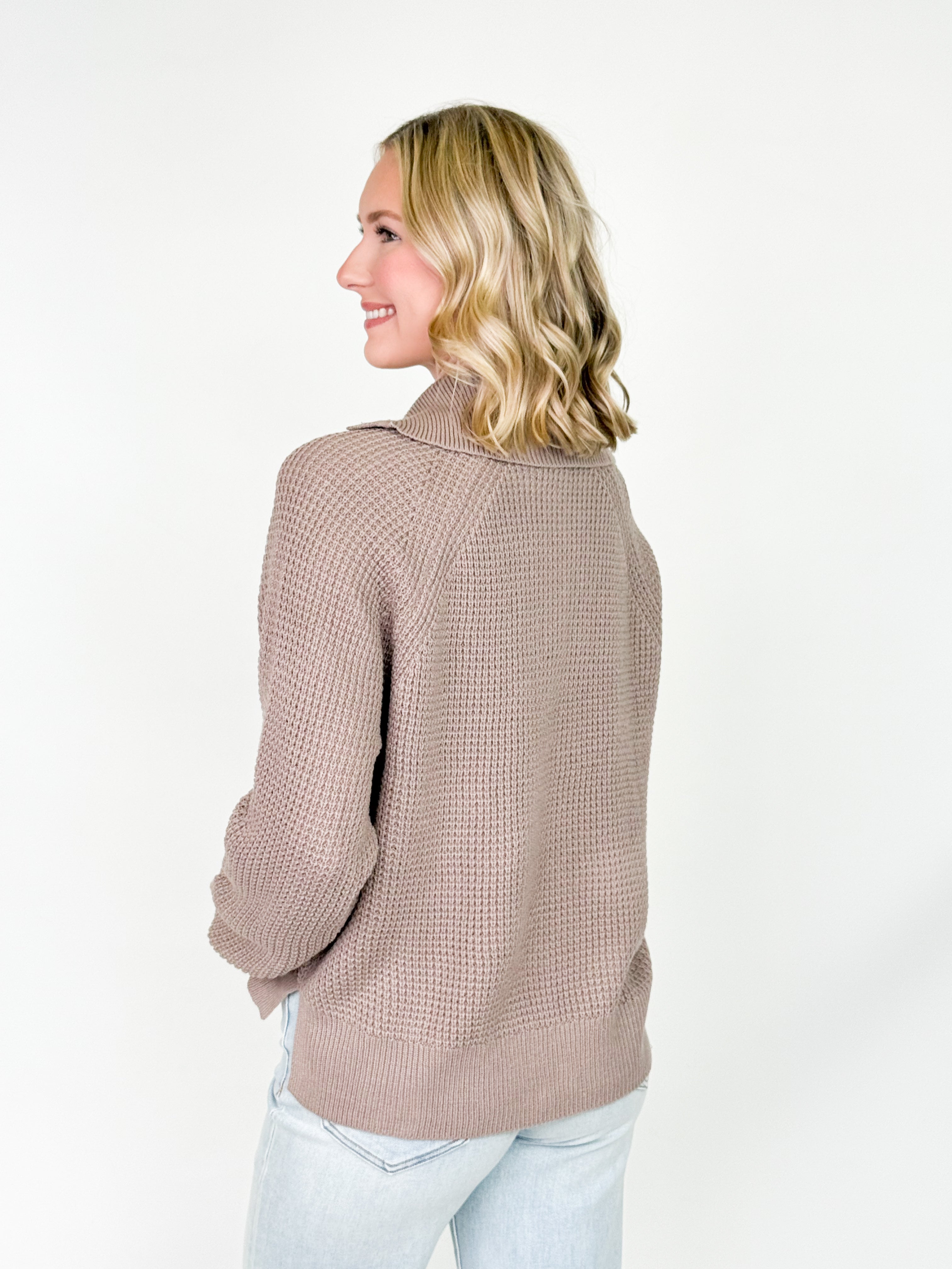 Matilda - Sailor Collar Knit Sweater (Taupe)