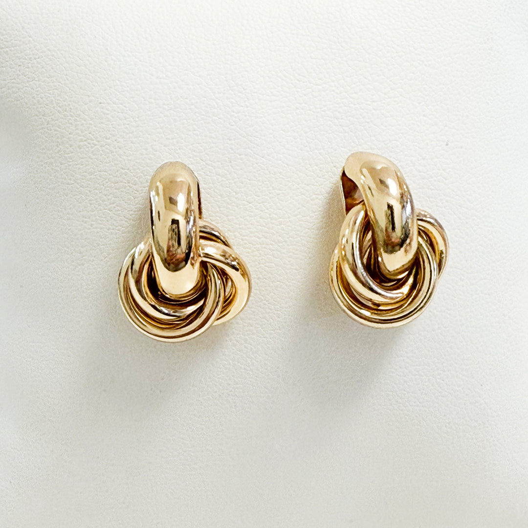 Ashla - Gold Knot Earrings