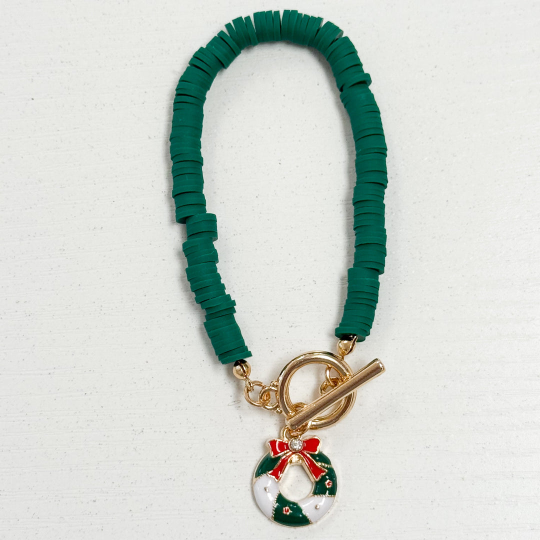 Christmas Toggle Bracelet (Wreath)
