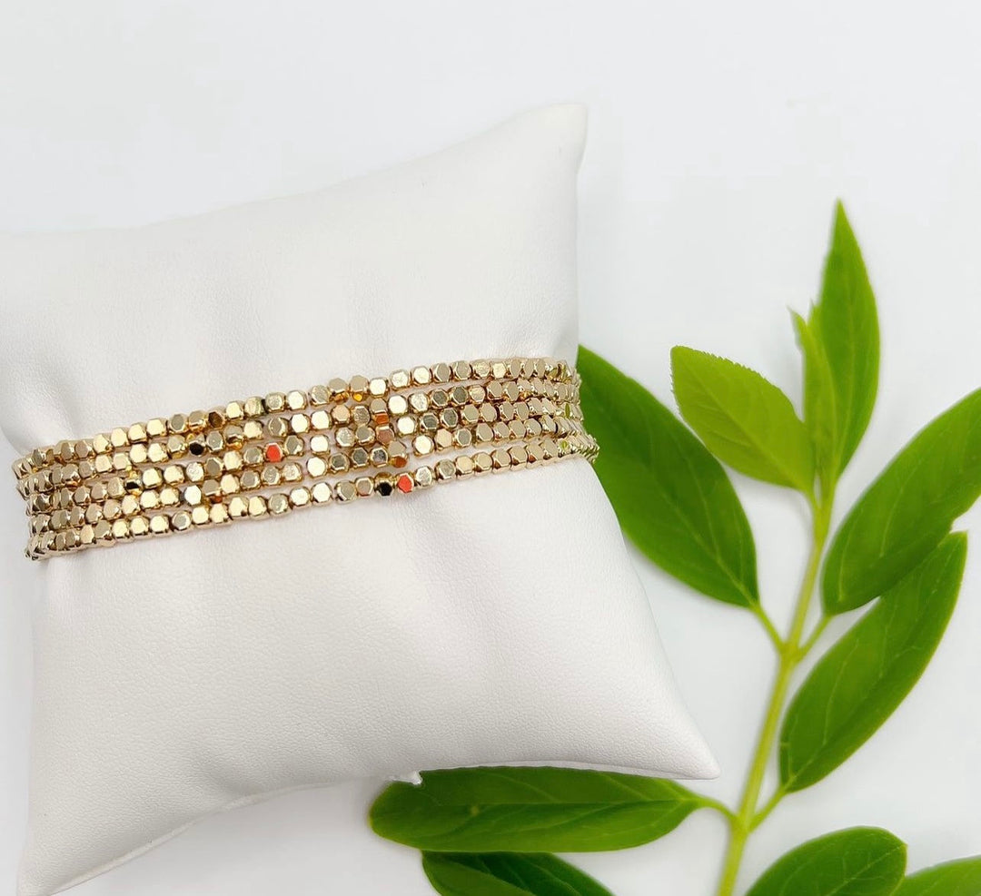 Lucy - Square Beaded Bracelet Set of 5