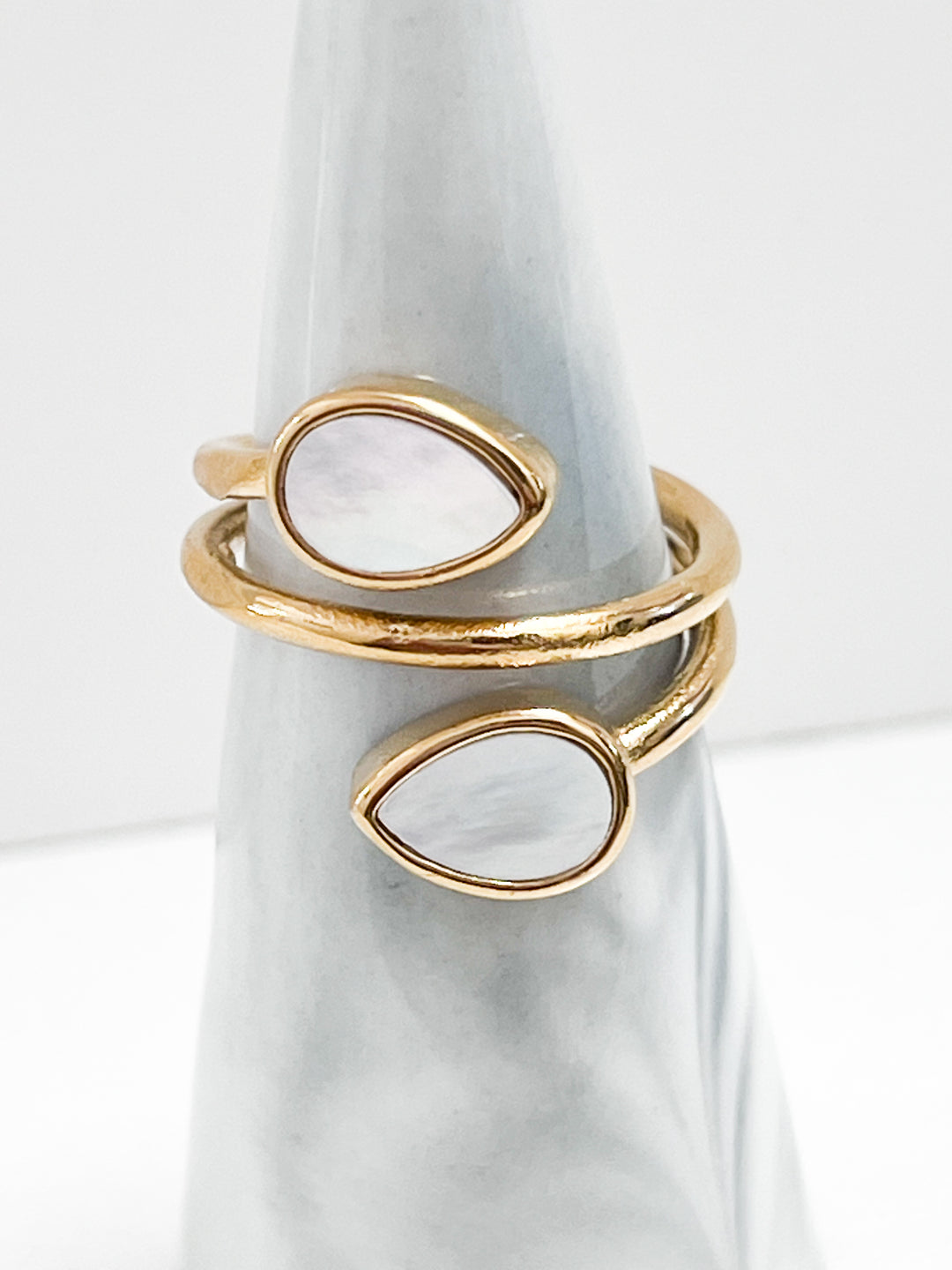 Addison - Gold Teardrop Opal Ring