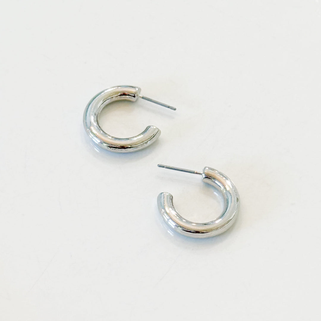 Stella - Silver Hoop Earrings