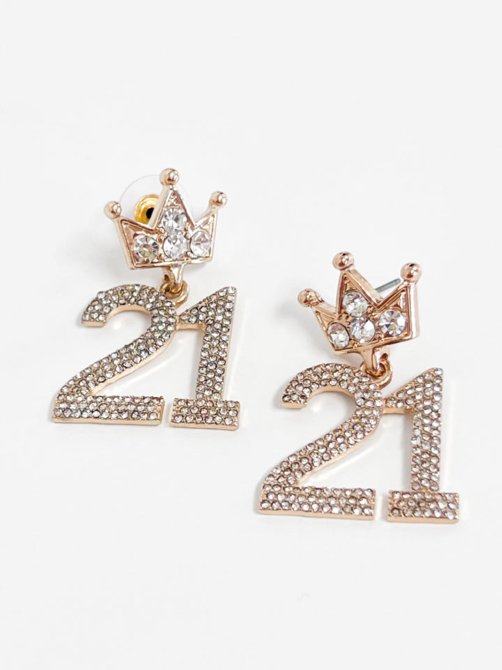 Happy 21st Birthday Earrings