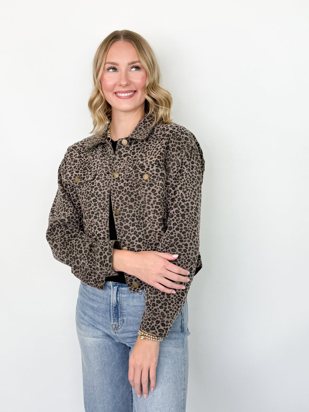 Trixie - Leopard Denim Jacket