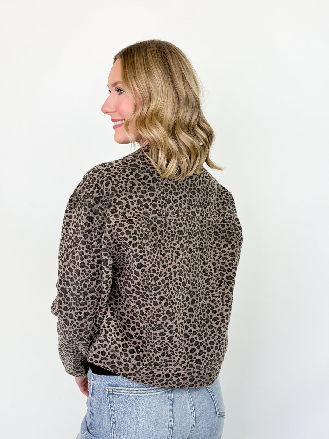 Trixie - Leopard Denim Jacket
